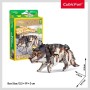 Cubic Fun - National Geographic Animale Salbatice Puzzle 3D Lup Cenusiu 58 piese Cubic Fun - 2